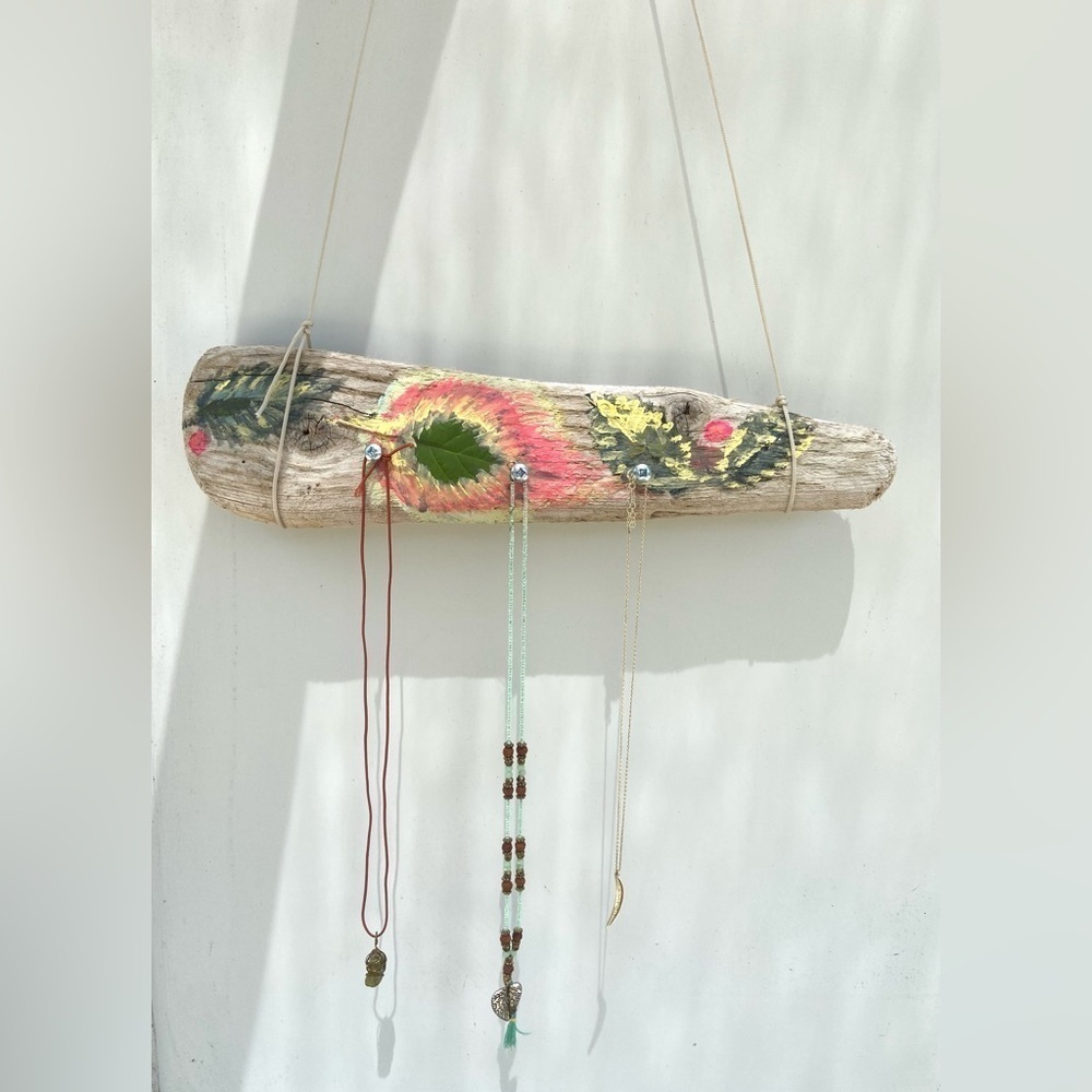 Boho drift hanging necklace holder
